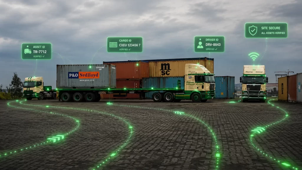 Bonded cargo being legally transported between customs-controlled facilities in South Africa