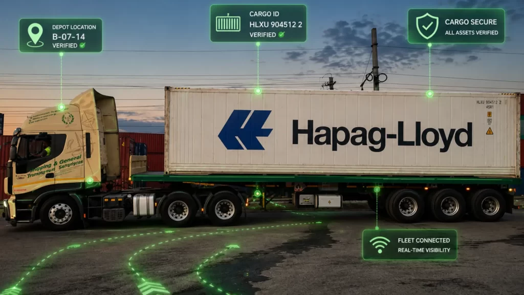Freight containers and trucks experiencing supply chain delays in South Africa