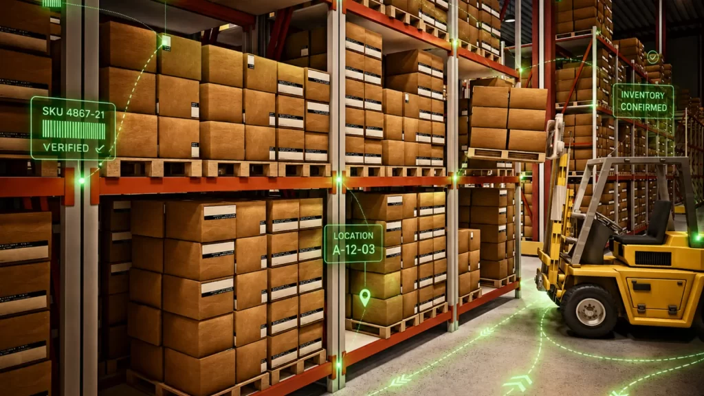 Bonded warehouse facility storing imported cargo in South Africa