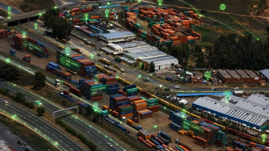 Customs licensed container depot facility in Gauteng handling imported cargo