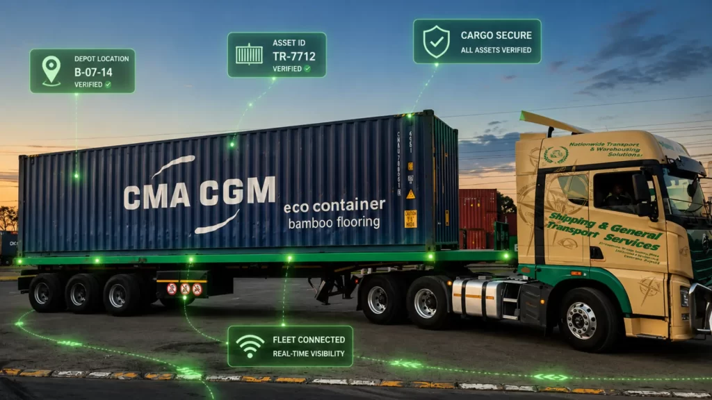 Shipping containers at a South African port managed efficiently to avoid demurrage charges
