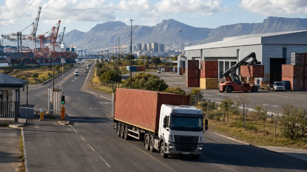 Landside Logistics in South Africa connecting port container transport and warehousing